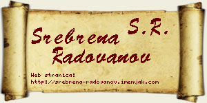 Srebrena Radovanov vizit kartica